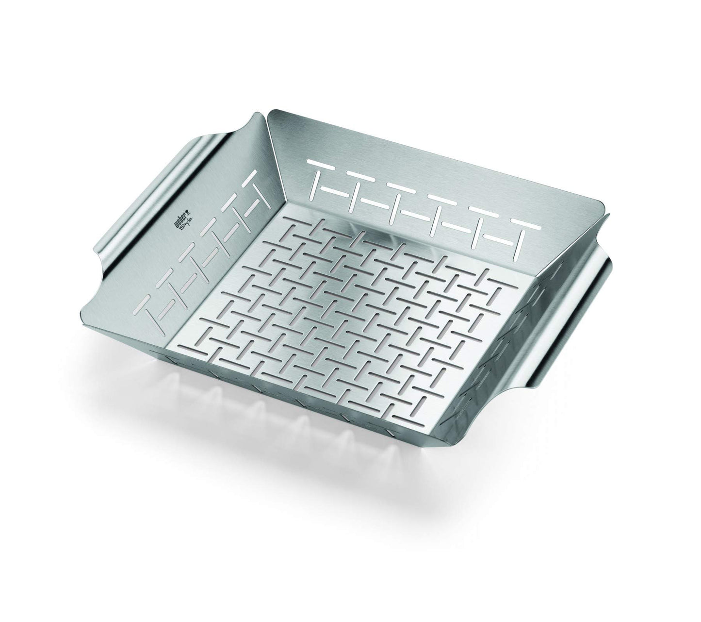 Weber Deluxe Grilling Basket – Stainless Steel Grill Basket for Vegetables, Seafood & Small Foods, Durable BBQ Cooking Accessory for Charcoal and Gas Grills - Grill Accessory