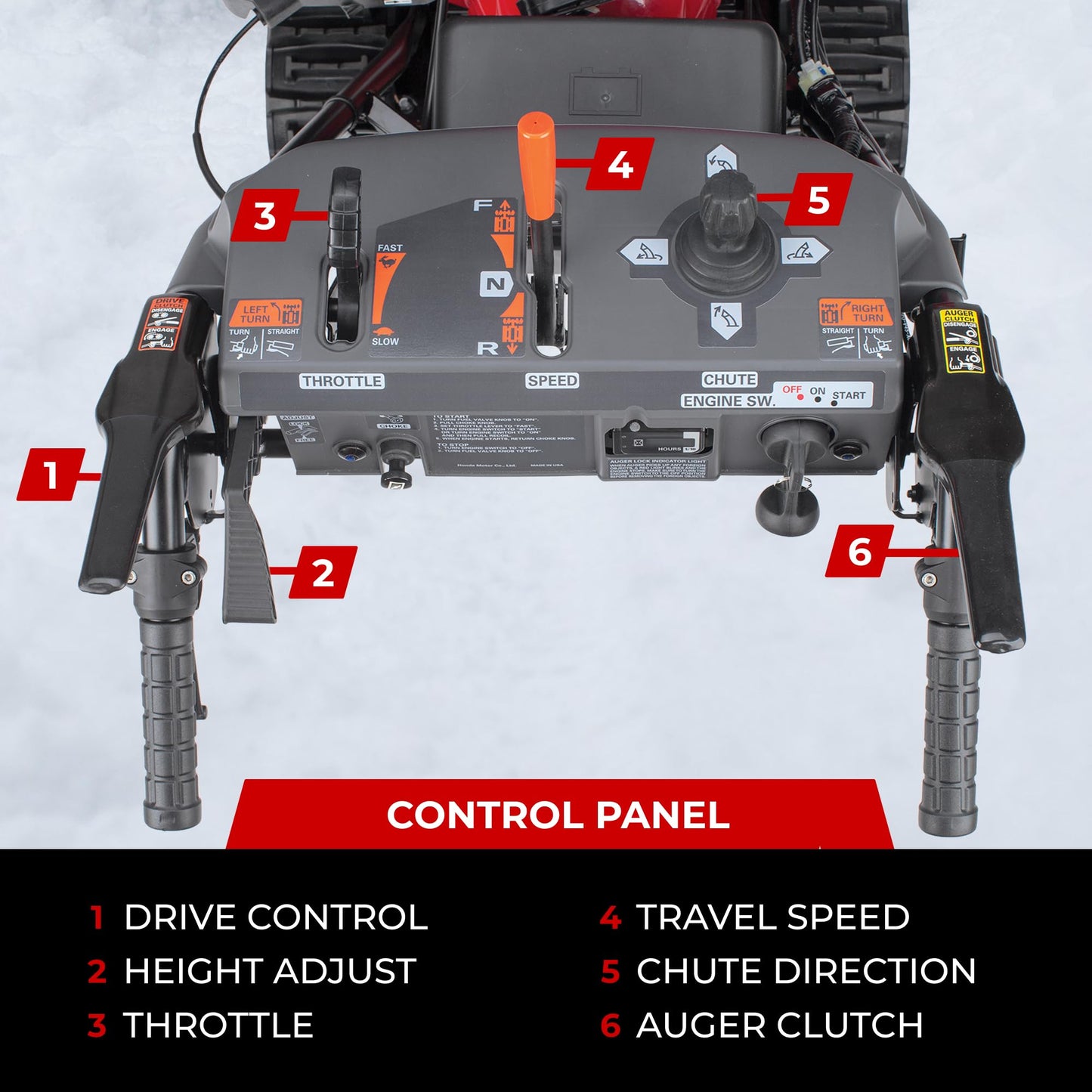 Honda HSS1332 31.9-Inch Two Stage Snow Blower with Electric Start and Track Drive, Clears Up to 2750 Pounds per Minute with 56-Foot Max Throwing Distance, Self-Propelled (HSS1332AATD)