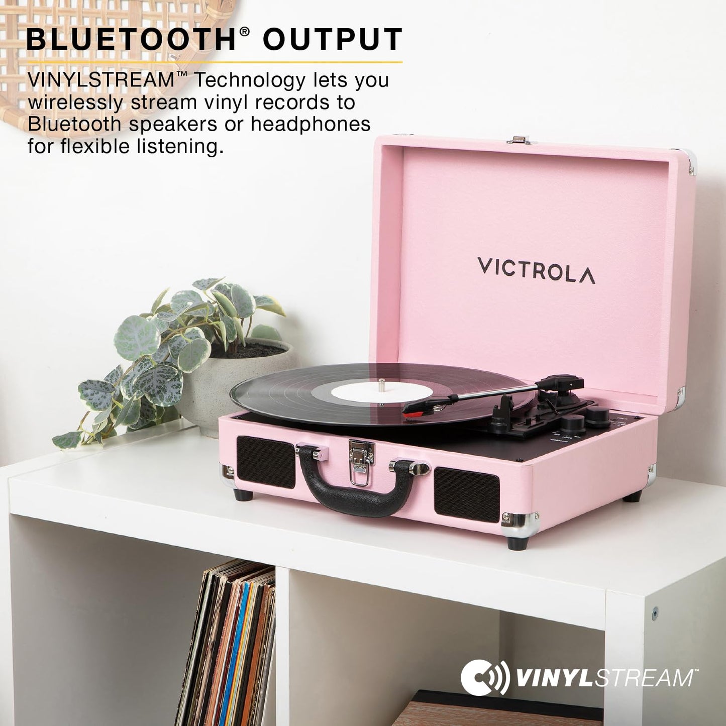Victrola Journey II - Bluetooth Suitcase Record Player - Pink