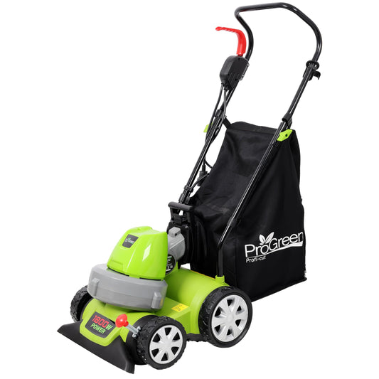 Leaf Blower Vacuum Mulcher 3-in-1, 1600W Electric Garden Tool with 12 Gallon Bag, Green