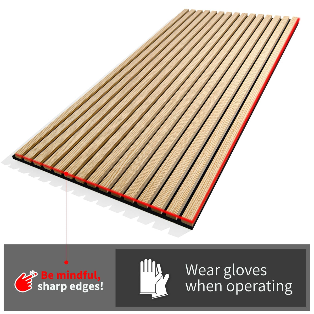 Art3d 6-Pack Soundproof Wood Slat Wall Panels, 94.5 x 7.9 Inch, Walnut