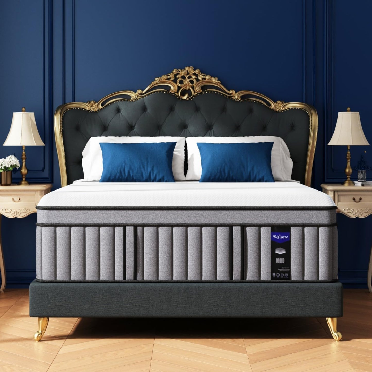 DIFAME California King Mattress, (2026 Upgraded) Hotel-Level Luxury Medium Firm 14 Inch King Hybrid Mattress in a Box, with Cool Gel Memory Foam & Pocket Springs, Extra Edge Support, 365-Night Trial