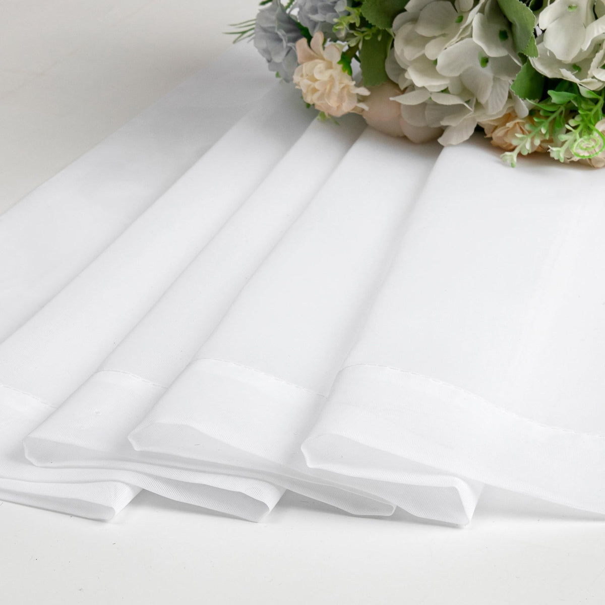 OWENIE White Sheer Curtains 84 inches Long 2 Panels Set for Living Room