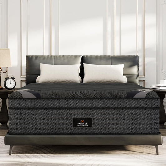 California King Size Mattress (High-End Upgraded) Hotel-Level Luxury 14 Inch Hybrid Cal King Mattress In A Box, Cooling-Gel Memory Foam & Pocket Springs, Extra Edge Support,365-Night Trial,Medium Firm