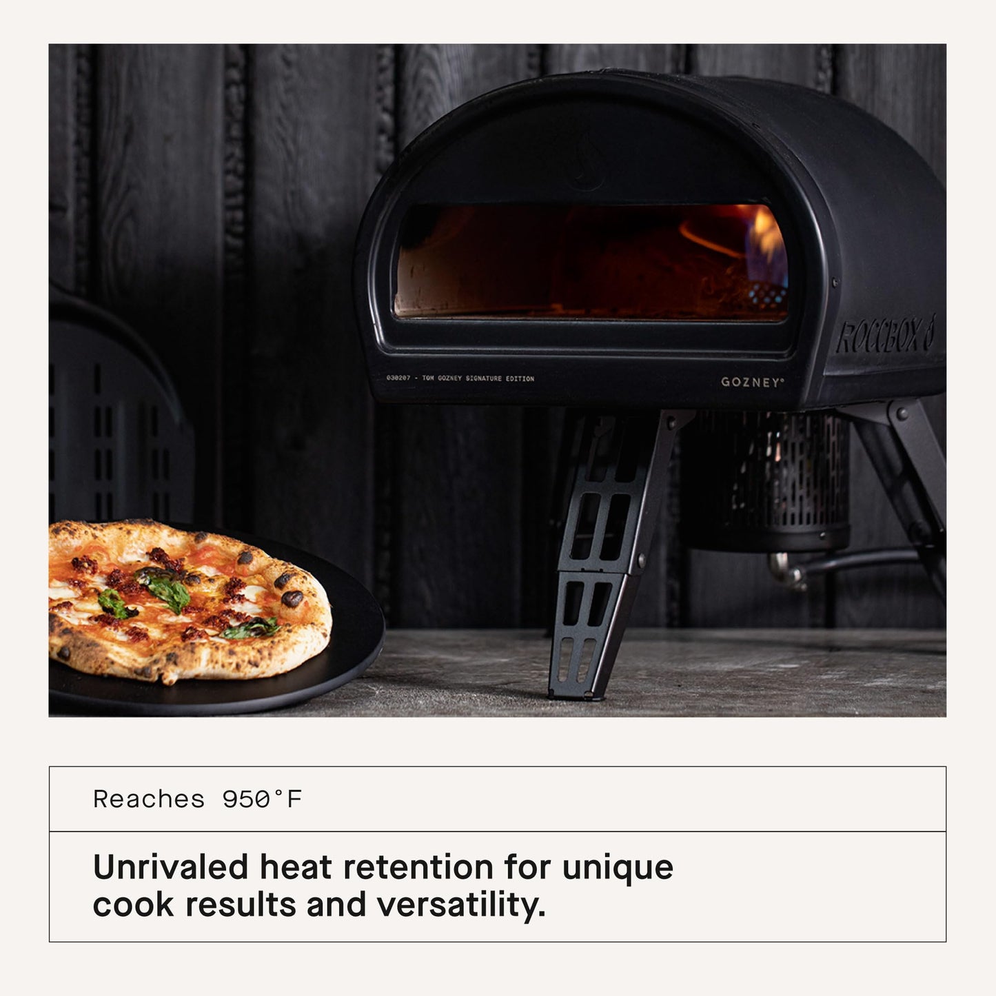 Gozney Roccbox Outdoor Pizza Oven, Black, Portable, Gas & Wood Fired, Restaurant-Grade