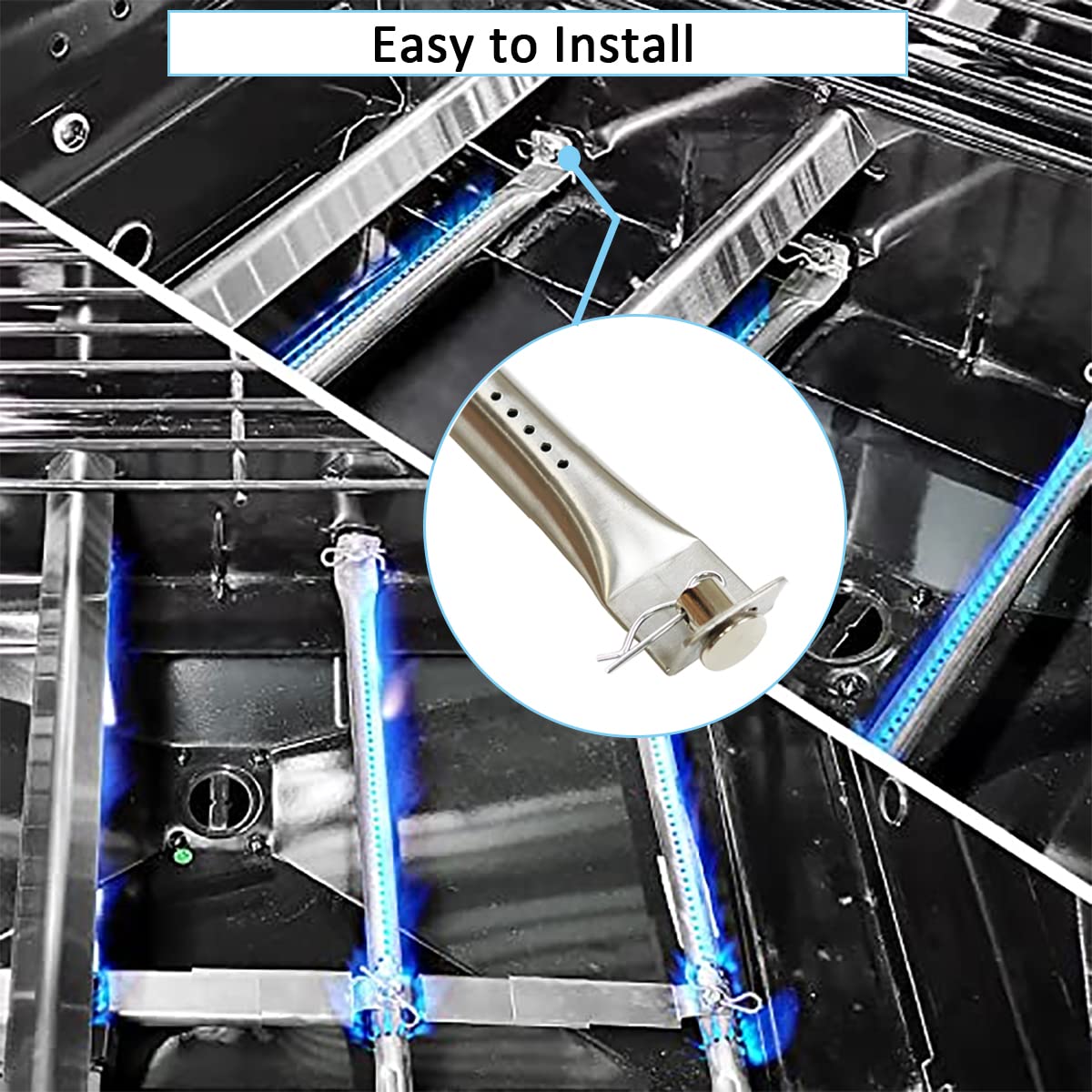 Grill Replacement Parts for Charbroil Performance 5 Burner 463448021 463450022 463451022, 4 Burner 463365021, 463366022 463352521, G325-0002-W1 Heat Plate, G327-2100-W1 Burner, Igniter, Crossover Tube