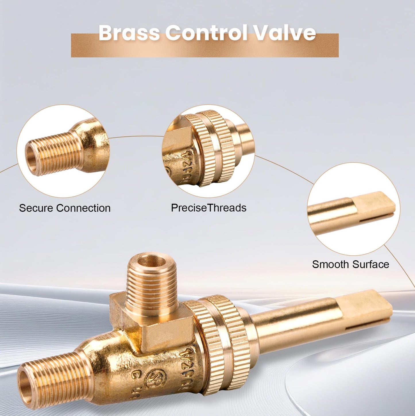 4418500200 Gas Burner Valve Jade Range Gas Valve 1/8" Mpt X 3/8-27 4 Pack | 4418500200 Horizontal Split Valve