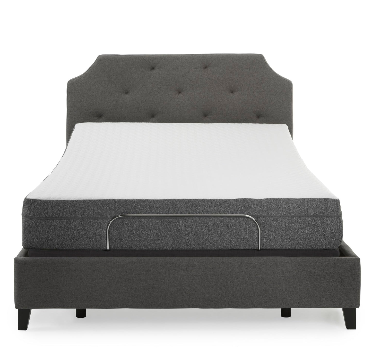 First of a Kind Cal King Split 10" Gel-Infused Memory Foam Mattress in White