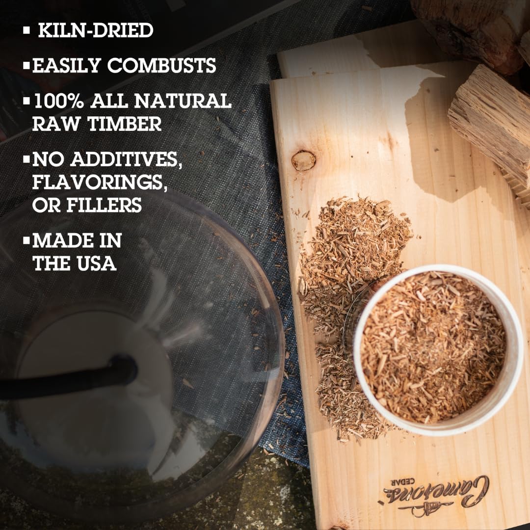 Camerons All Natural Extra Fine BBQ Wood Chips, 4 Pack - Apple, Oak, Hickory, Mesquite (4 Pints) - Kiln Dried Sawdust Shavings for Smoking Guns, Smokers, Smoke Boxes - Barbecue Grilling Gift for Dad