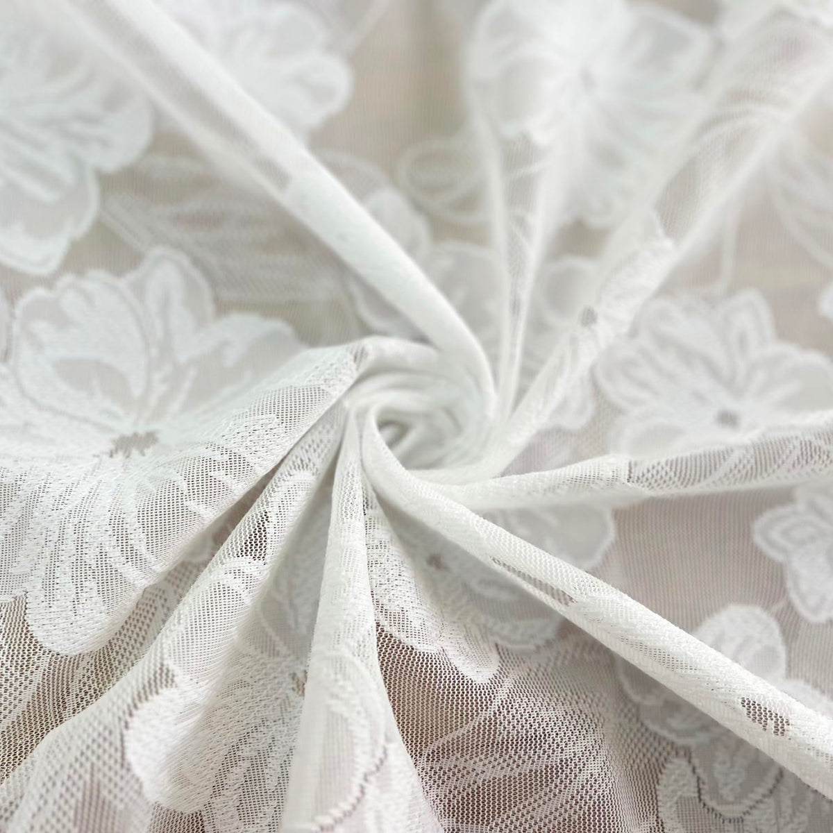 Tie Up Floral Lace Sheer Curtain Jacquard Balloon Curtain Shade for Kitchen