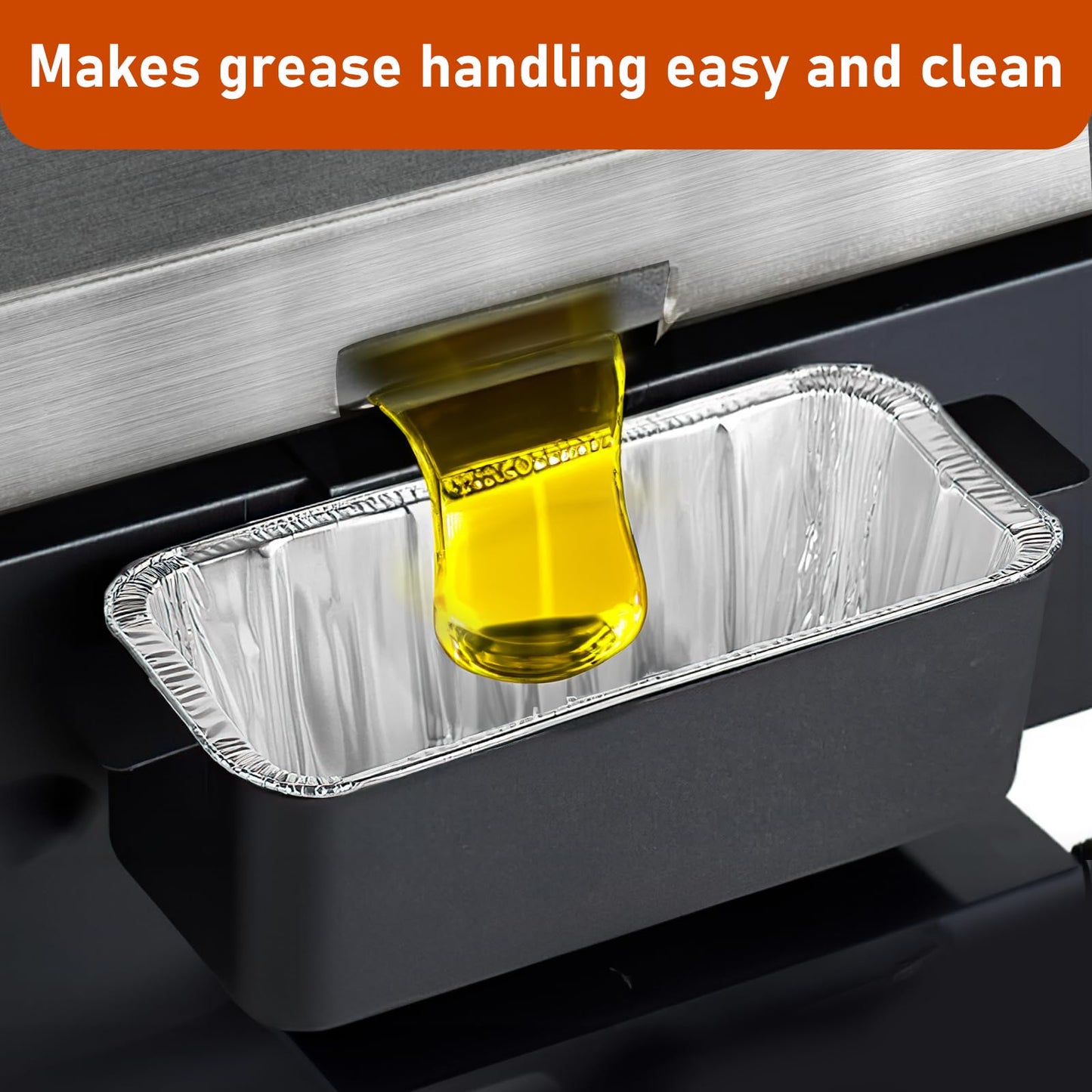 Whaleme Grease Cup Liners Compatible with Blackstone Griddle 5017 - Griddle Accessories, Disposable Grill Tray, Aluminum Foil Drip Pan Grease Catcher Cup Liner for 17, 22, 28, 36 Inch (30 Pack)