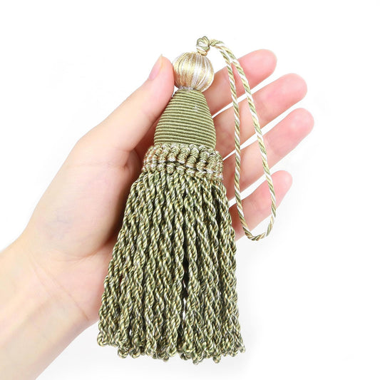 Fenghuangwu 2 Pcs 6" Large Key Tassel with 4.3" Loop Hand Crafted Tassels