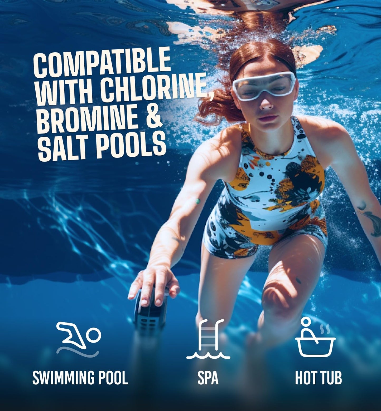 LIME POOL 162 Pcs 7-Way Hot Tub, Spa & Pool Test Strips - Accurate Readings in 15 Seconds
