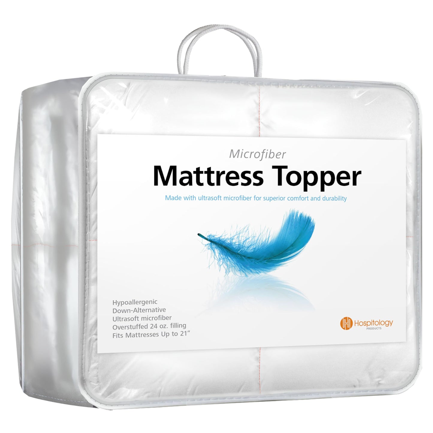 HOSPITOLOGY PRODUCTS Hypoallergenic Mattress Cover- Overstuffed - Deep Pocket - Goose Down Alternative Pillow Top Mattress Topper Full XL- 54" W x 80" L