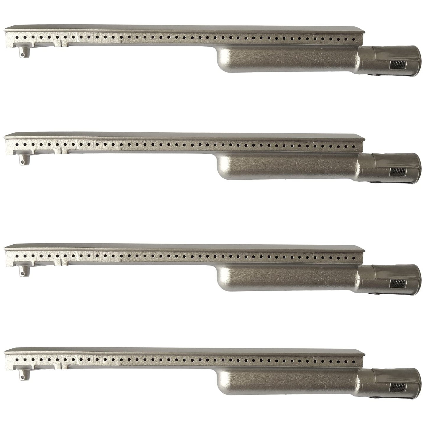 4 Pack Heavy Duty Cast Stainless Steel Grill Burner for Bull, Grill Replacement Parts for Bull, Cal Flame, Lion, Blaze, Turbo, Beefeater, Thermos, Char Broil, Jenn Air, Nexgrill