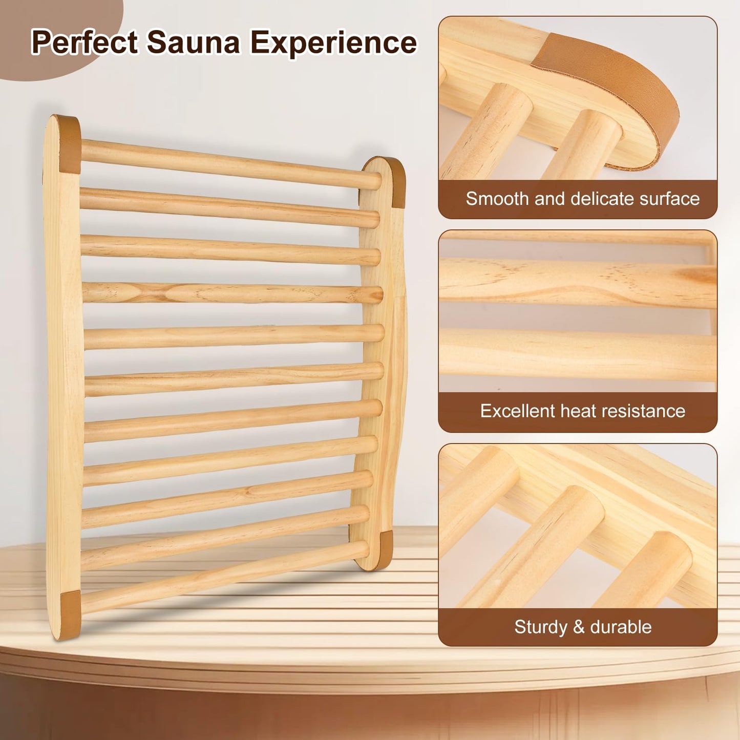 Shanshanshop 2pcs Sauna backrest，Sauna backrest Infrared，Infrared Sauna Accessories，Suitable for Sauna Rooms and Bucket Style Sauna backrests,18 x 12 Inch，Comfortable, Ergonomic s-Shaped