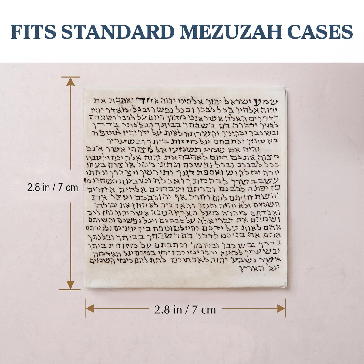 Nana Gifts Kosher Mezuzah Scroll: Authentic Klaf Door Parchment 2.8"X2.8"