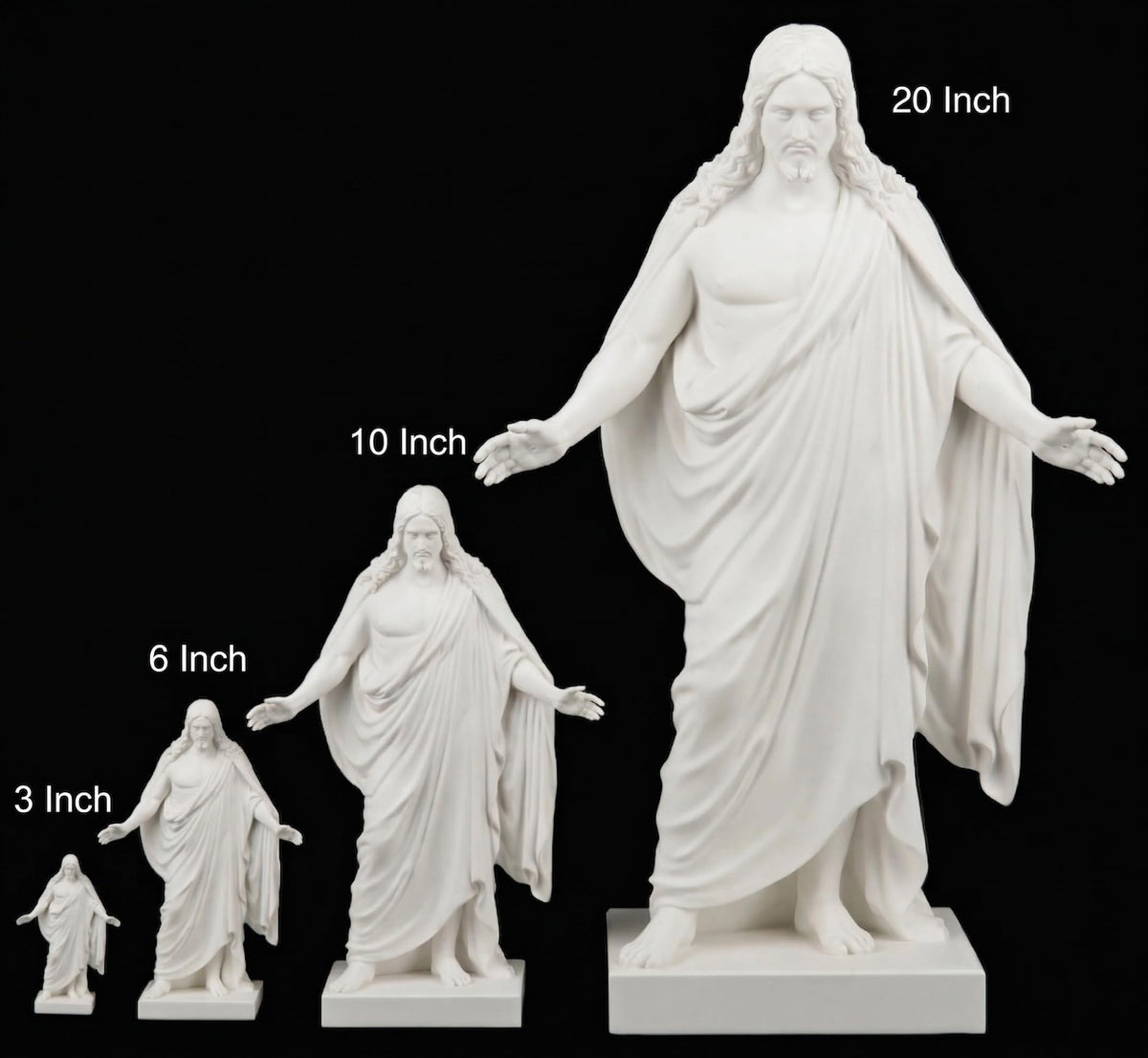 One Moment In Time S36 Christus Statue White Cultured Marble Hand Made Mormon LDS CTR