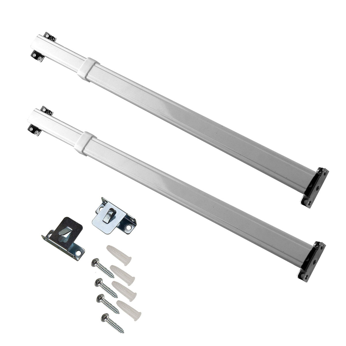 Rod Desyne KSH-0611 Flat Sash Rod (Set of 2), 6-11 inch, White