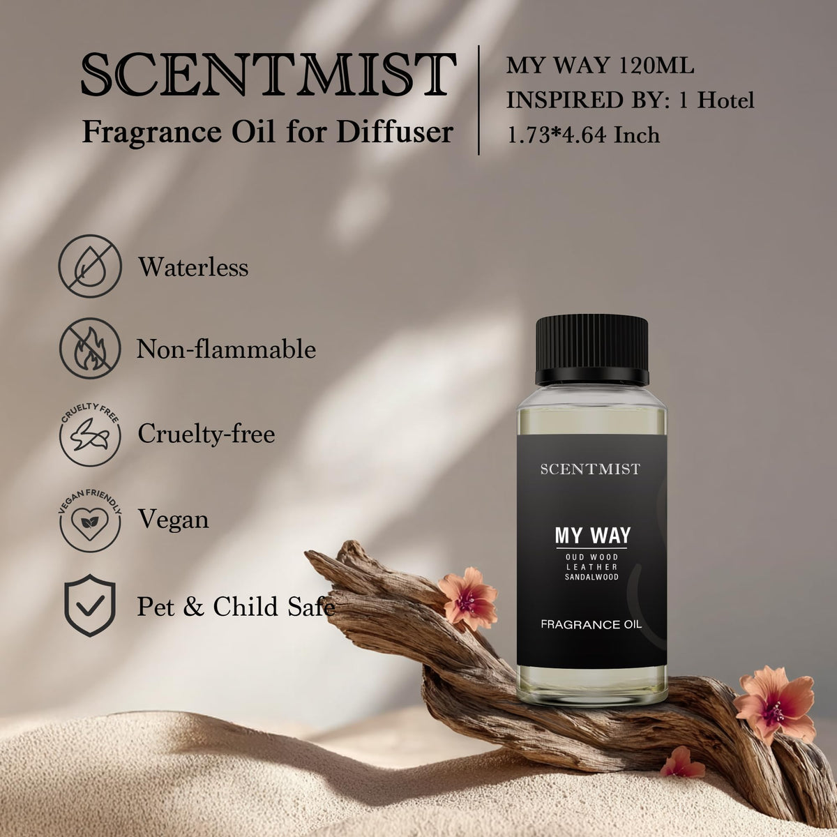 Scentmist My Way Hotel Diffuser Oil Luxury Fragrance Scent 120ml Rich Aroma