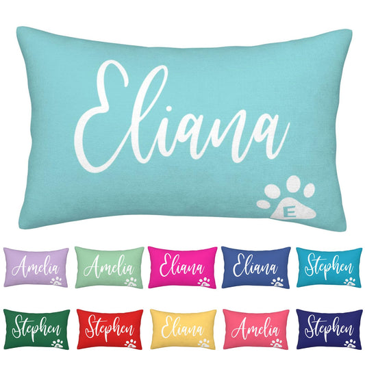 Disosm Personalized Lumbar Pillow Case with Pet Name 16"x24"(60x40cm)