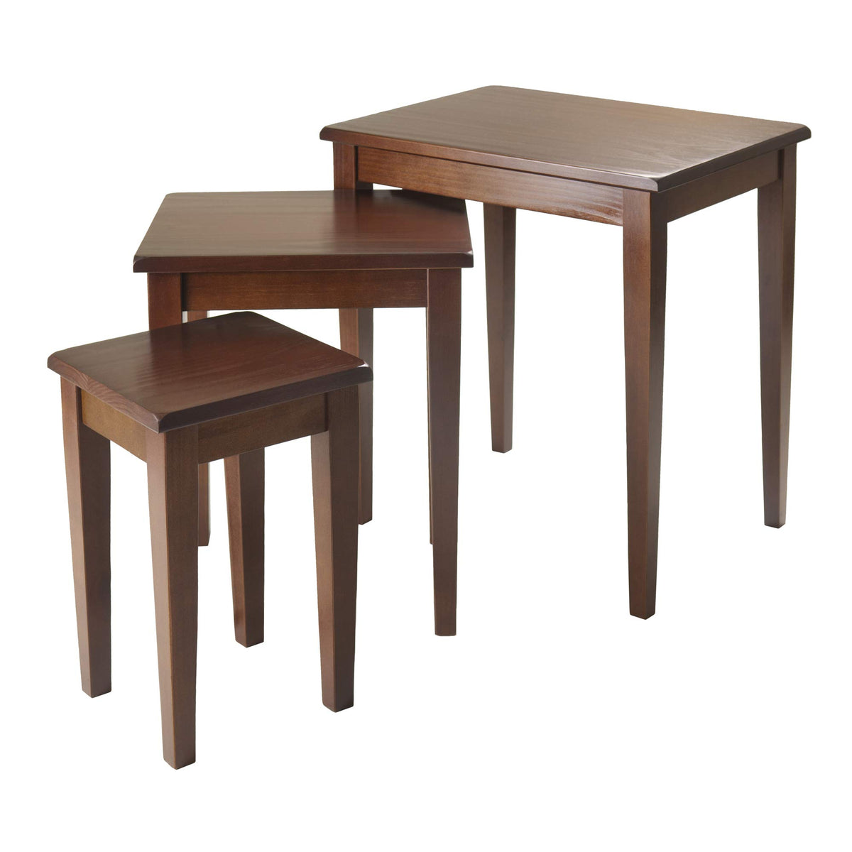 Winsome Regalia Nesting Accent Tables, for Living Room, Walnut, Set of 3