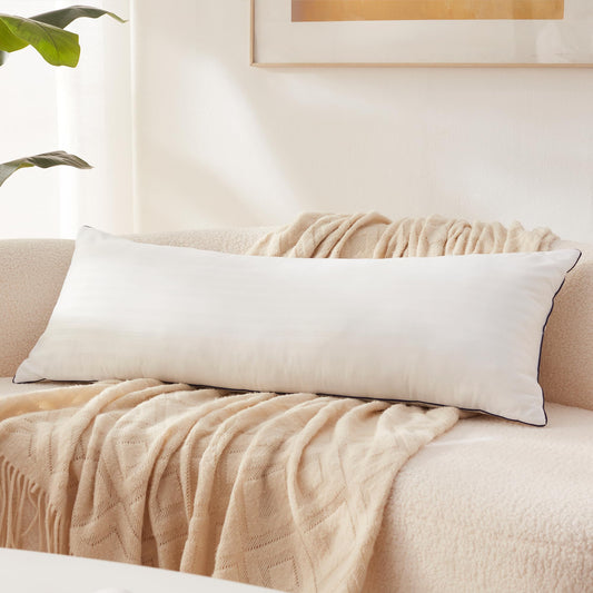 Memory Foam 14 x 36 Inch Pillow Insert, Decorative Throw Pillow, White