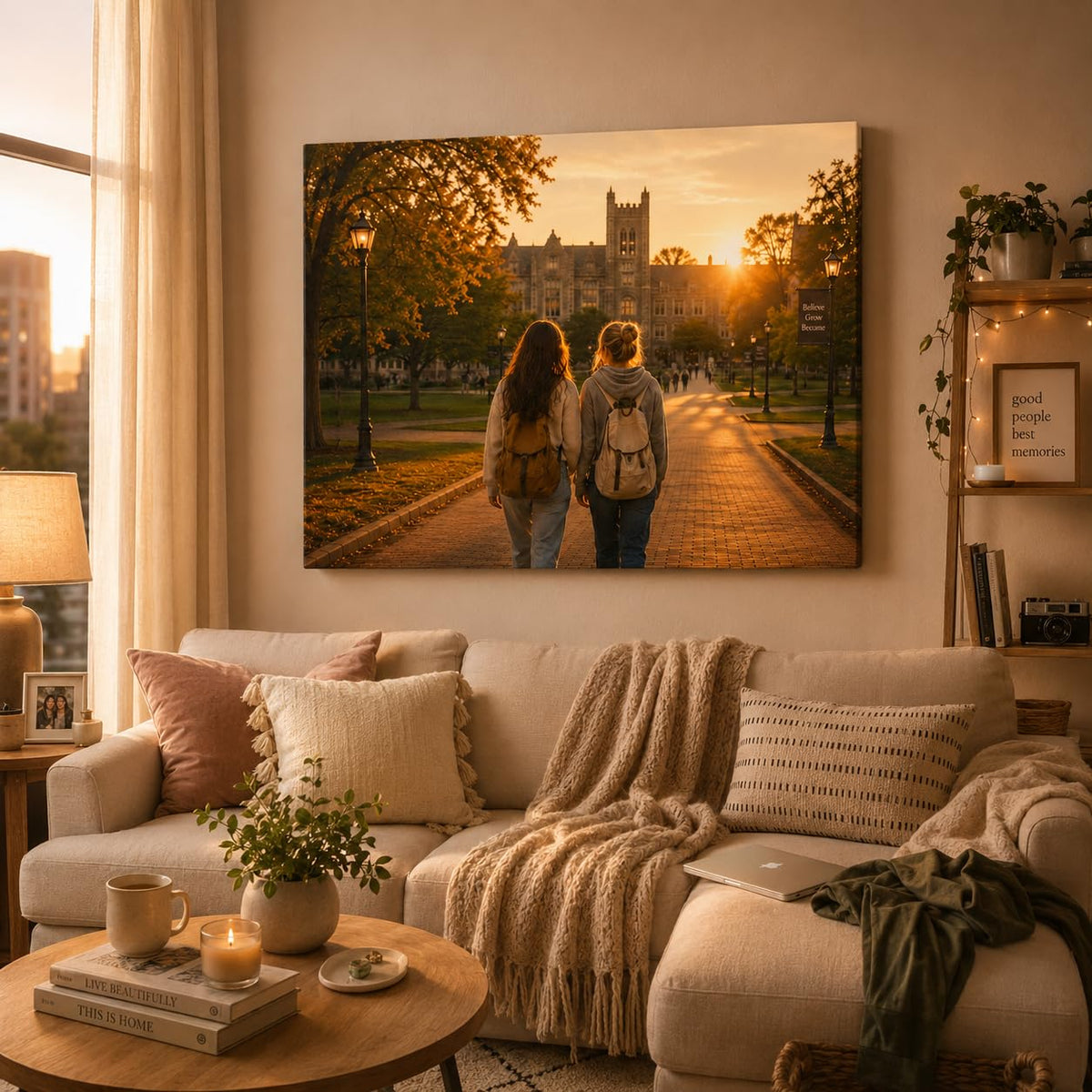 Personalized Friendship Canvas Print from Photo – Friendship Memory Keepsake for Best Friends, College Roommates & Graduation Memories, Custom Canvas Gift for Life Chapters & Meaningful Connections, 11" L x 14" W