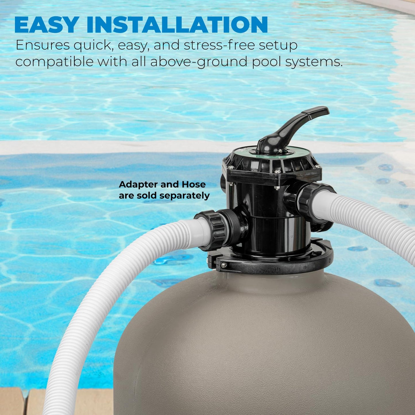 XtremepowerUS 16" Sand Filter for Above/Inground Swimming Pool Media System with Multi Port Valve up to 21,000 Gallons