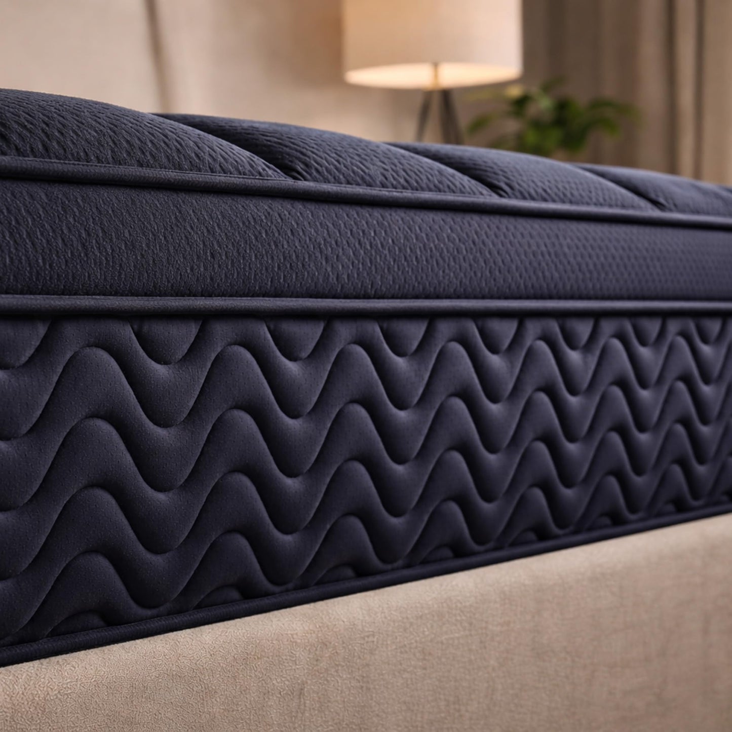QOFYU 12 Inch Full Size Mattress 54”Wx75”L, Black Individual Pocket Spring Innerspring Mattress with Motion Isolation & Pressure Relief, Mattress in a Box