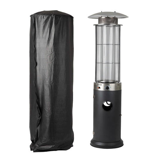 Full-Length Outdoor Vinyl Cover for Spiral Flame LPG Patio Stand-ing Heaters with 21" Round Reflectors (70"H)