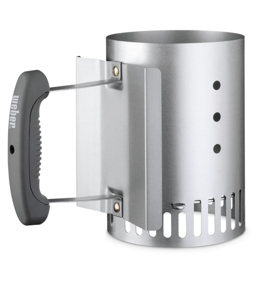 Weber Rapidfire Compact Chimney Starter – Charcoal Grill Accessory That Lights Coals in Under 15 Minutes, Ideal for Smaller Grills (Smokey Joe & Jumbo Joe)