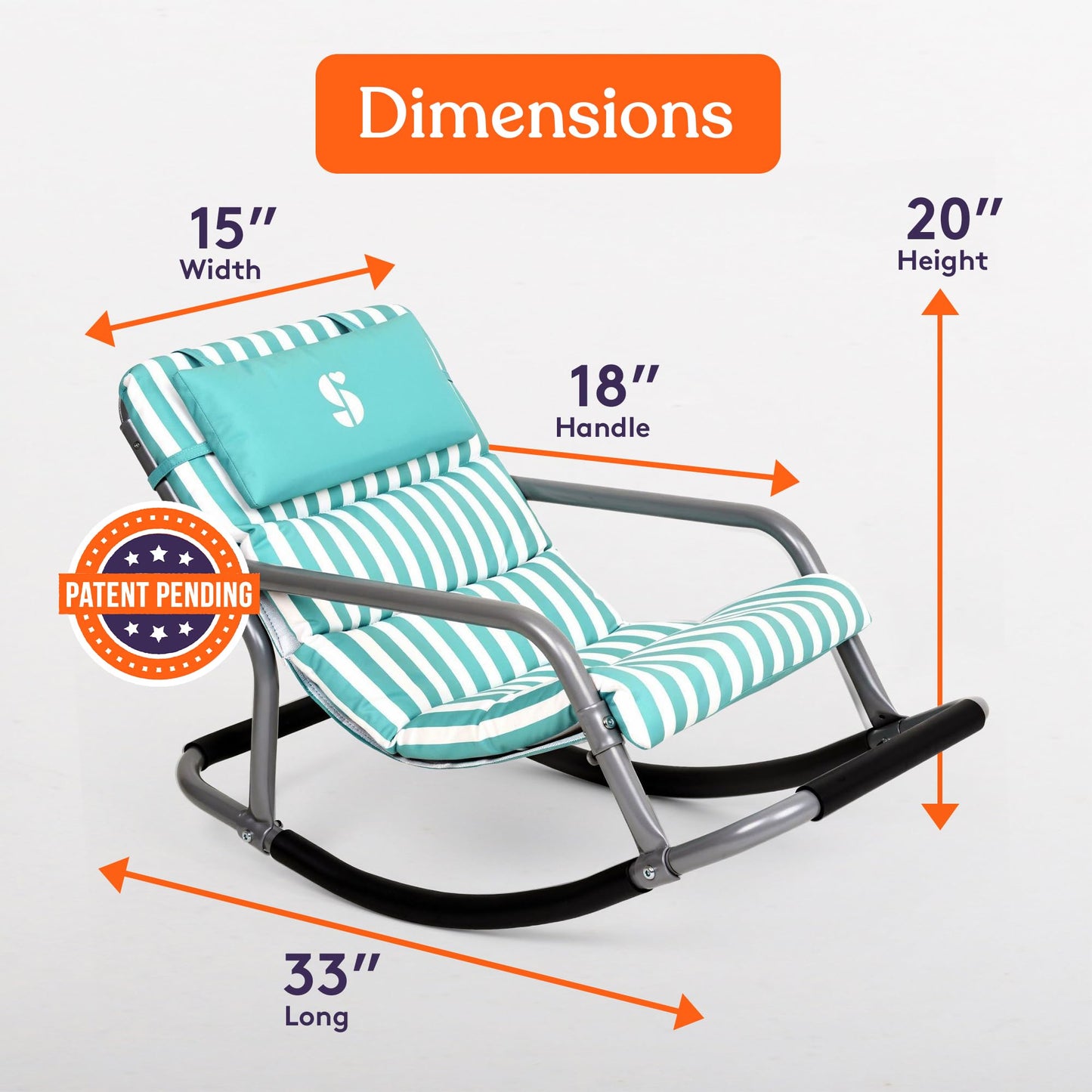 Special Supplies Sensory Rocking Chair for Kids - Comfortable Kids Rocker- Versatile Floor Chair with Soft Fabric and Stability for Playroom, Bedroom, or Nursery (Ages 3+) (Teal)
