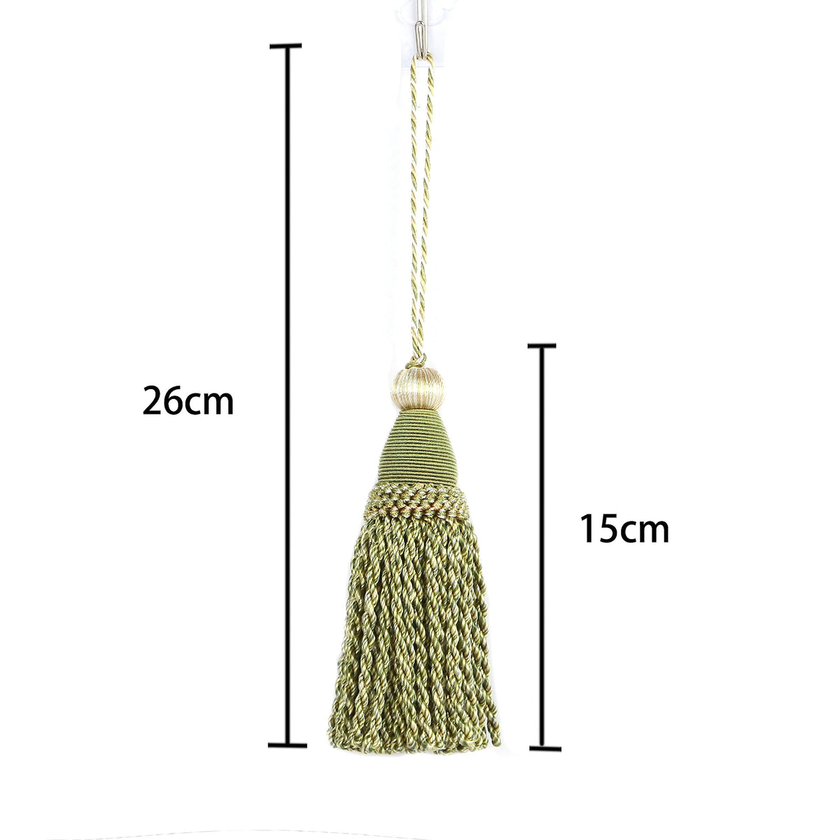 Fenghuangwu 2 Pcs 6" Large Key Tassel with 4.3" Loop Hand Crafted Tassels