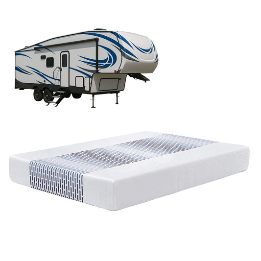 Foam Global Roam-M2 RV 10" Mattress with Gel Memory Foam, RV Short King 72x75 Mattress, Luxury Medium Feel Made in USA