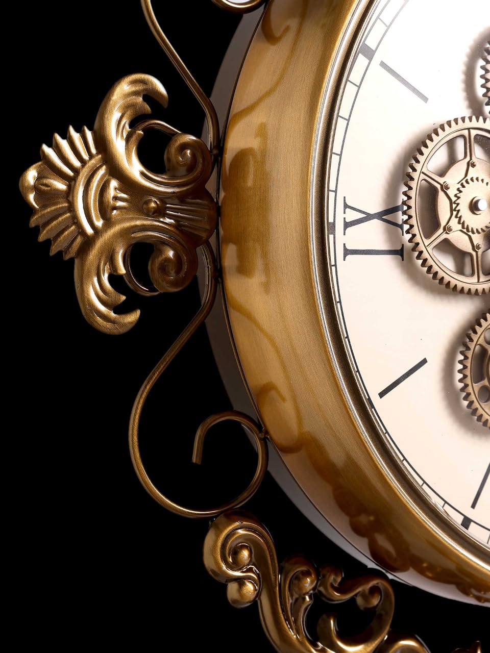 interoknack Vintage Grandfather Standing Clock – High-End Shell & Gear Floor Clock, Living Room Statement
