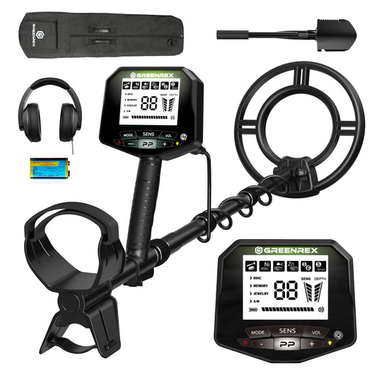 Metal Detector for Adults Professional, Waterproof Pinpoint, High Accuracy Gold and Silver Detection, Underwater and Beach Use, 10'' IP68 Coil, Bigger LCD, New Advanced DSP Chip, Black