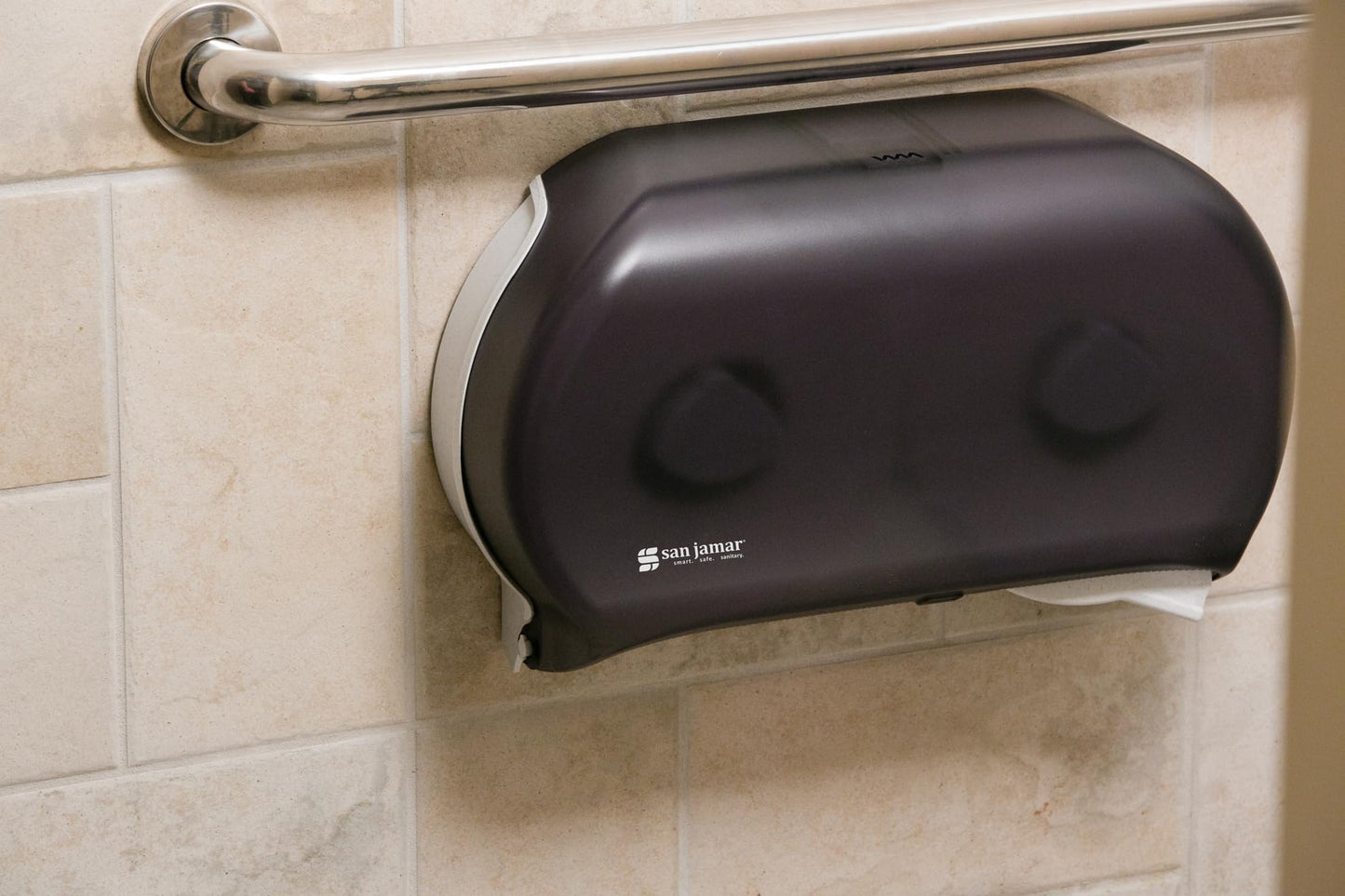SJMR4000TBK - San Jamar Twin Roll Jumbo Tissue Dispenser