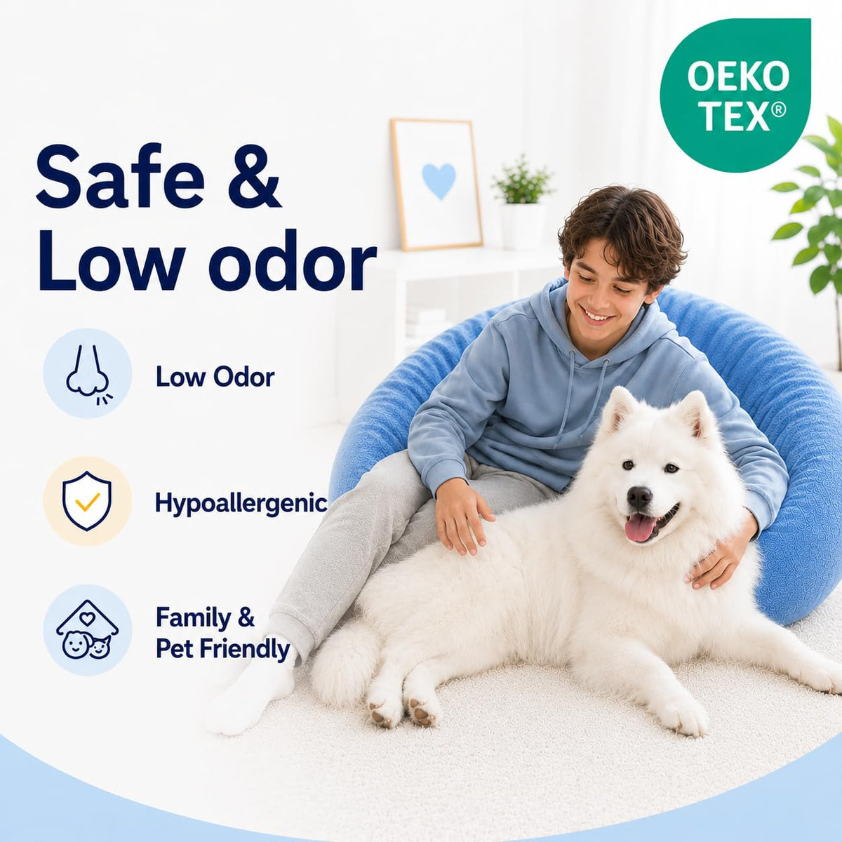 Bean Bag Filler 15 lb, Shredded Memory Foam Filling for Pillows & Dog Beds