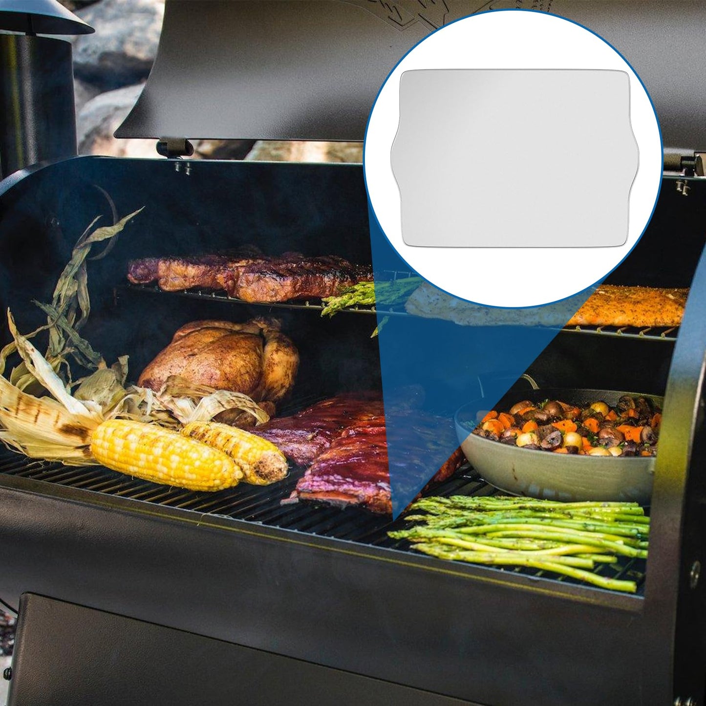 SafBbcue BAC507 Drip Tray Liner Replacement for Traeger Pro 22&Pro 575, 22 X 16 Inch, Portable and Foldable, Disposable Aluminum Grill Tray for Collecting Grease, 15 Pack