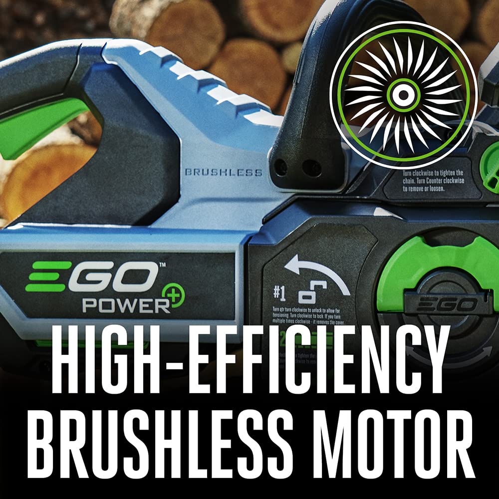 EGO POWER+ Chain Saw, 16” Battery Powered Chainsaw, Electric Cordless, Battery and Charger Not Included – CS1610