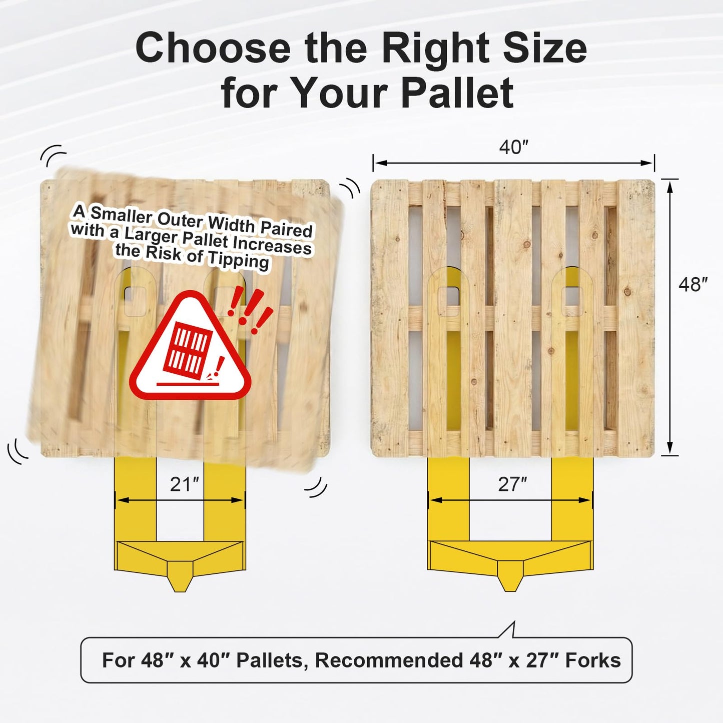 APOLLOLIFT Pallet Jack, Standard Pallet Truck 5500lbs Capacity 48" Lx21 W Forks Duty Manual Pallet Jacks Trucks for Warehouse, Factory