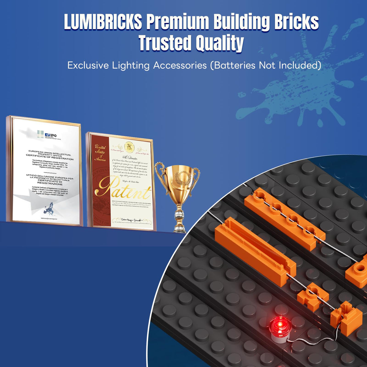 Lumibricks Barbershop Lighting Building Bricks Set, 2557 Pcs Modular Set