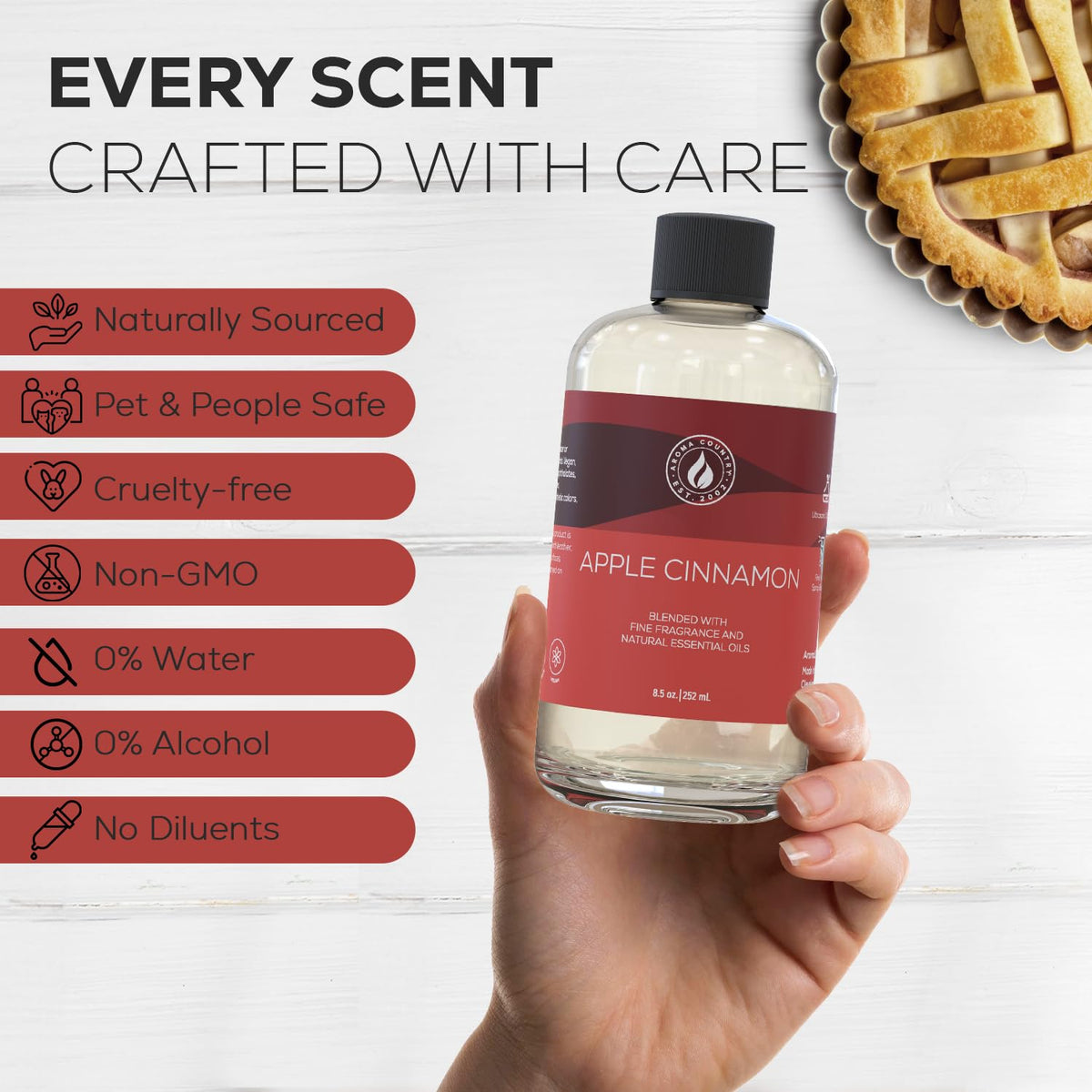 Aroma Country Apple Cinnamon Fall Scent Diffuser Oil Refill (8.5 Fl Oz)