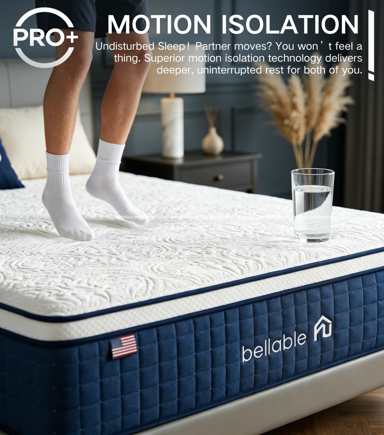 Full XL Mattress, 14 Inch Fiberglass-Free Full Mattress with Cooling Gel Memory Foam & Pocket Springs, Medium Firm for Pressure Relief, Excellent Edge Support, Motion Isolation, Back Neck Pain Relief