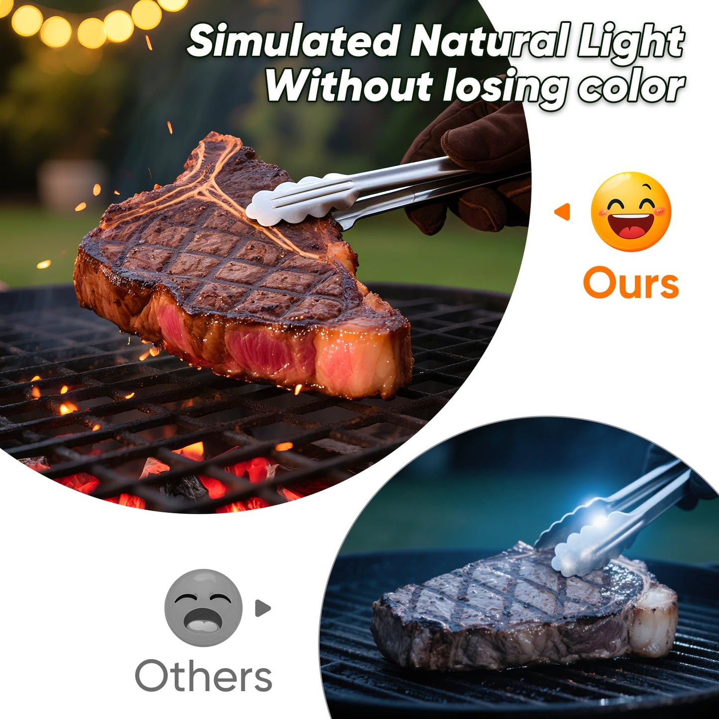 SIMLIX Grill Light Gifts for Men: 2 Pack LED Barbecue Lights for Outdoor Grill Unique Grilling Gifts for Husband Dad Mens Gifts for Father Day - Smoker Grilling Accessories for Night BBQ