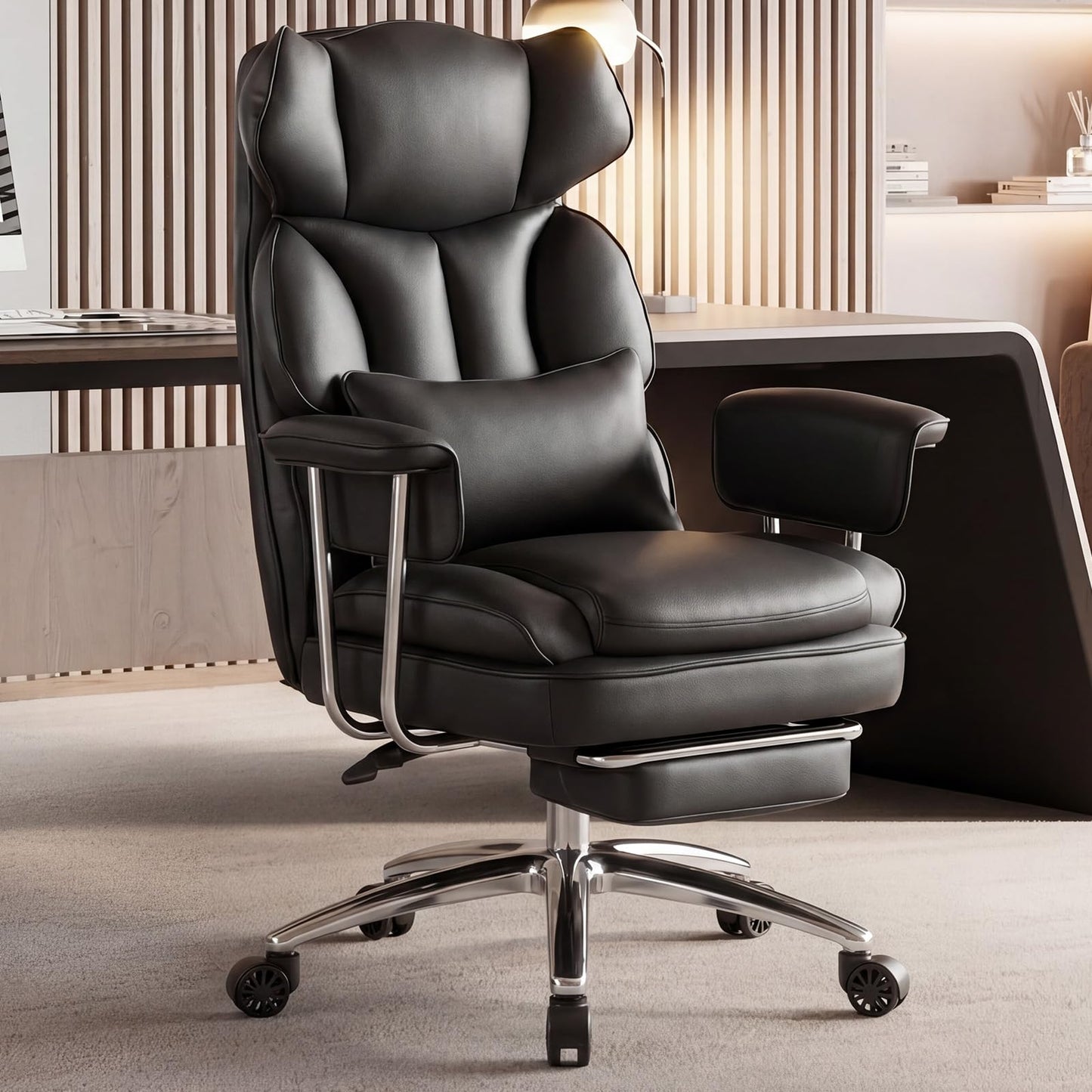 DUMOS Ergonomic Home Office Desk Chair, Executive Chair, PU Leather
