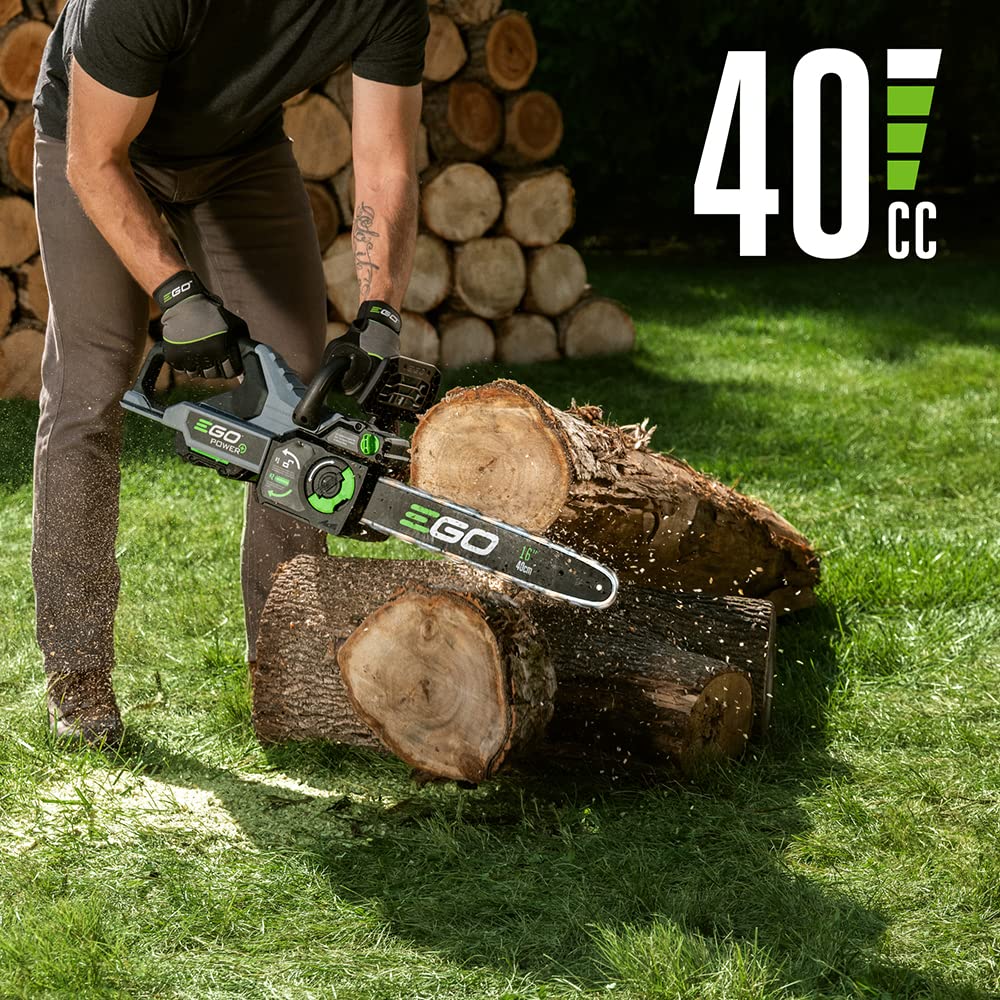 EGO POWER+ Chain Saw, 16” Battery Powered Chainsaw, Electric Cordless, Battery and Charger Not Included – CS1610
