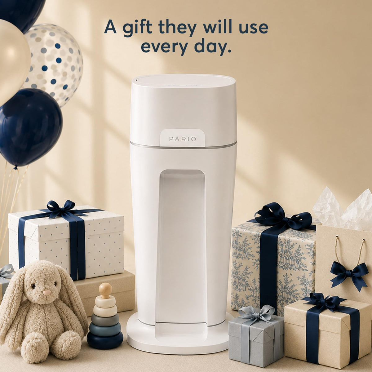 Pario DiaperSealer Automatic Diaper Pail & Refill, Newborn Baby Essentials