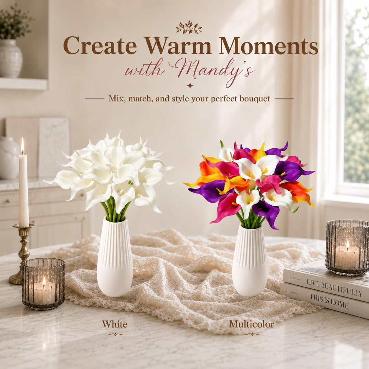 Mandy's 20pcs Colorful Calla Lily Artificial Flowers